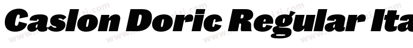 Caslon Doric Regular Italic字体转换